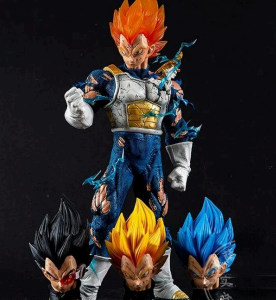majin vegeta with 4 detachable (heads 45 cm premium action figure